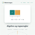 Algebra og regneregler – 10. trinn: algebrabrikker som viser x(x + 4) = x² + 4x