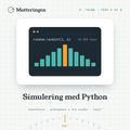 Simulering med Python – 9. trinn: kode med random.randint og søyler for 10 000 kast